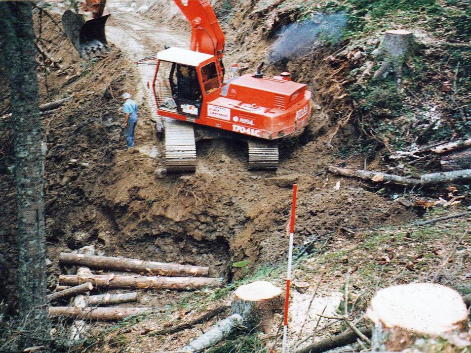 Forstwegebau 1991 Bau des Meßnerweges